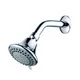 Regadera ABS Acquabela Belluno Redonda Cromado 4" Brazo 15cm 3 Funciones